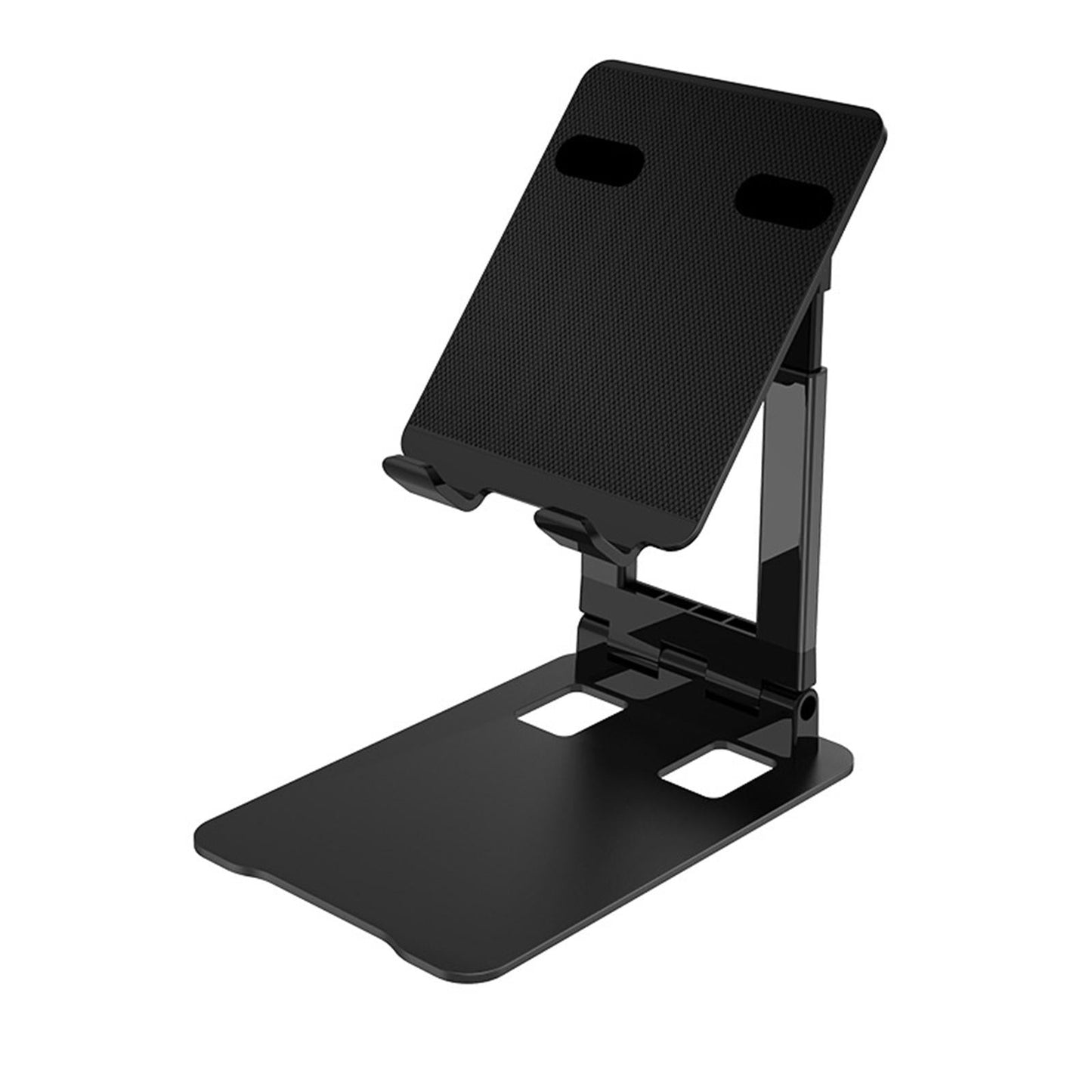 Tablet Stand Multi-Angle Cradle Folding for Desk Portable Adjustable Support Black