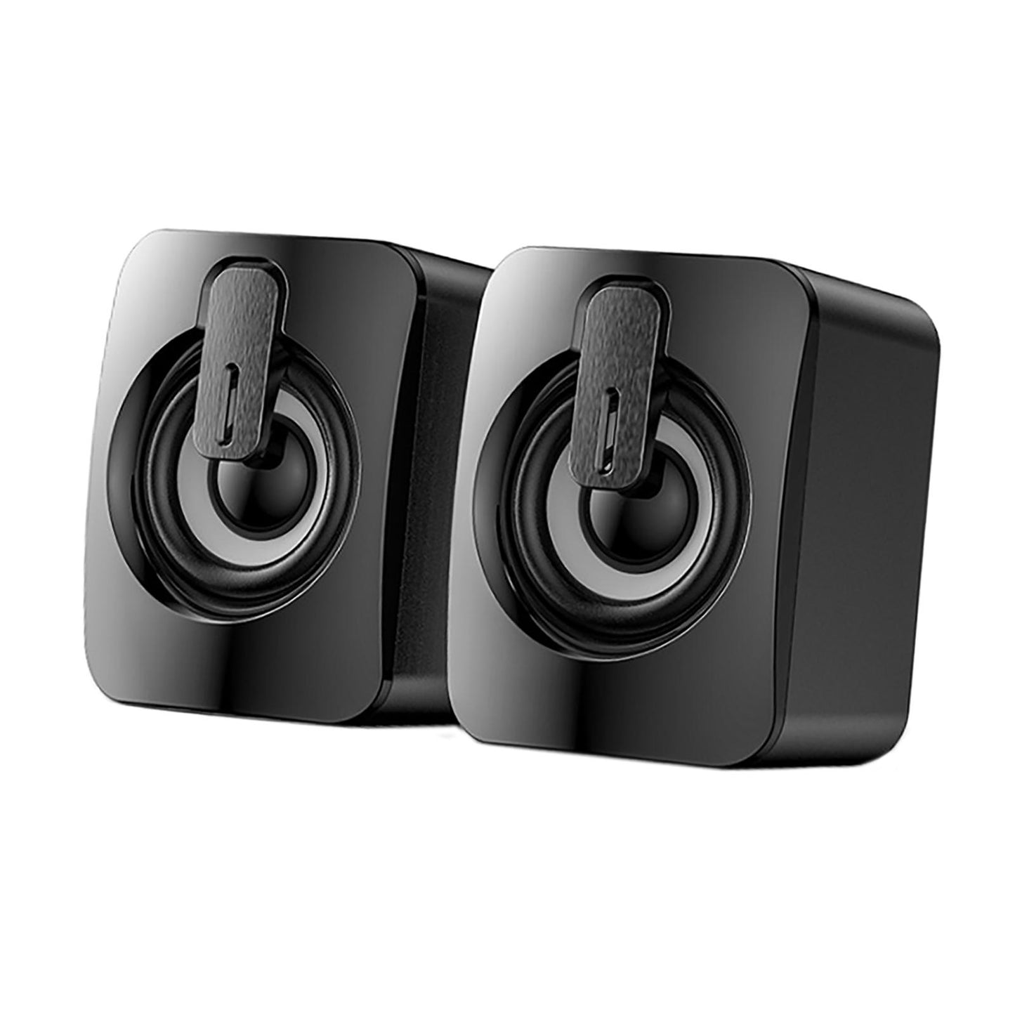 2Pcs Desktop Speakers 50mm Loudspeakers for Mobile Phone Laptops Home Office without light