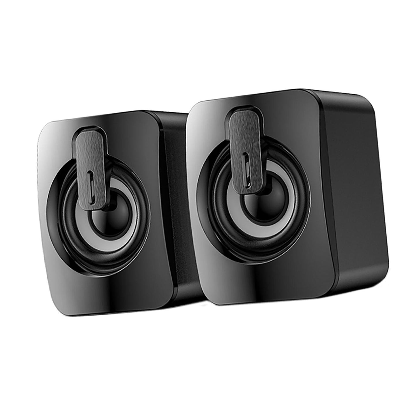 2Pcs Desktop Speakers 50mm Loudspeakers for Mobile Phone Laptops Home Office without light