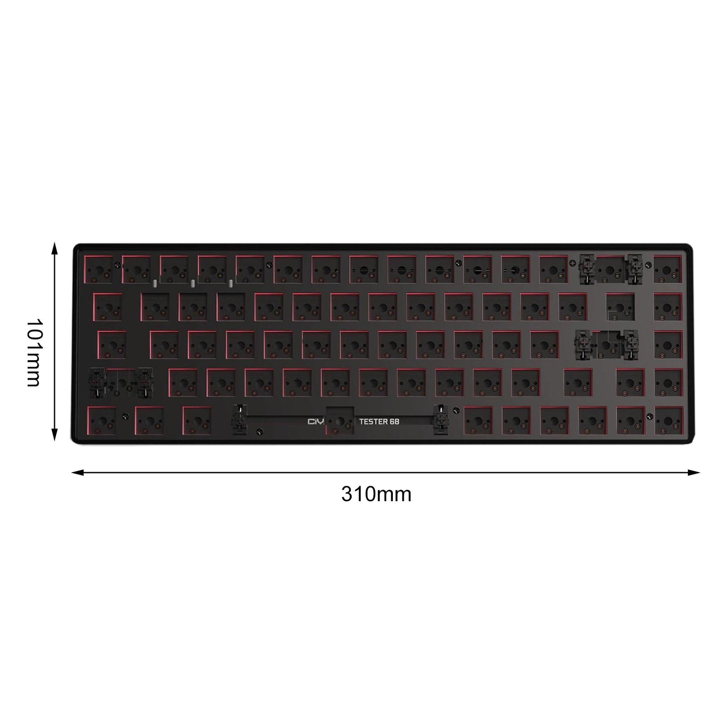 Tester68 Mechanical Keyboard Kits 2.4G/Bluetooth 5.0 black option 6