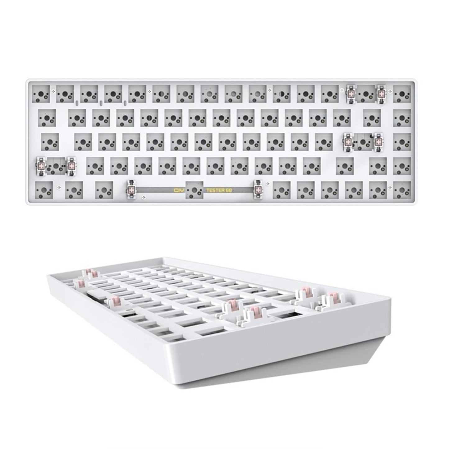 Tester68 Mechanical Keyboard Kits 2.4G/Bluetooth 5.0 purple option 15