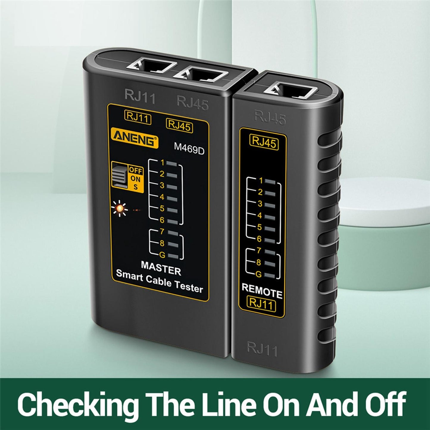 Network Cable Tester Networking Tool RJ 45 & RJ11 for Optical Cat Switch