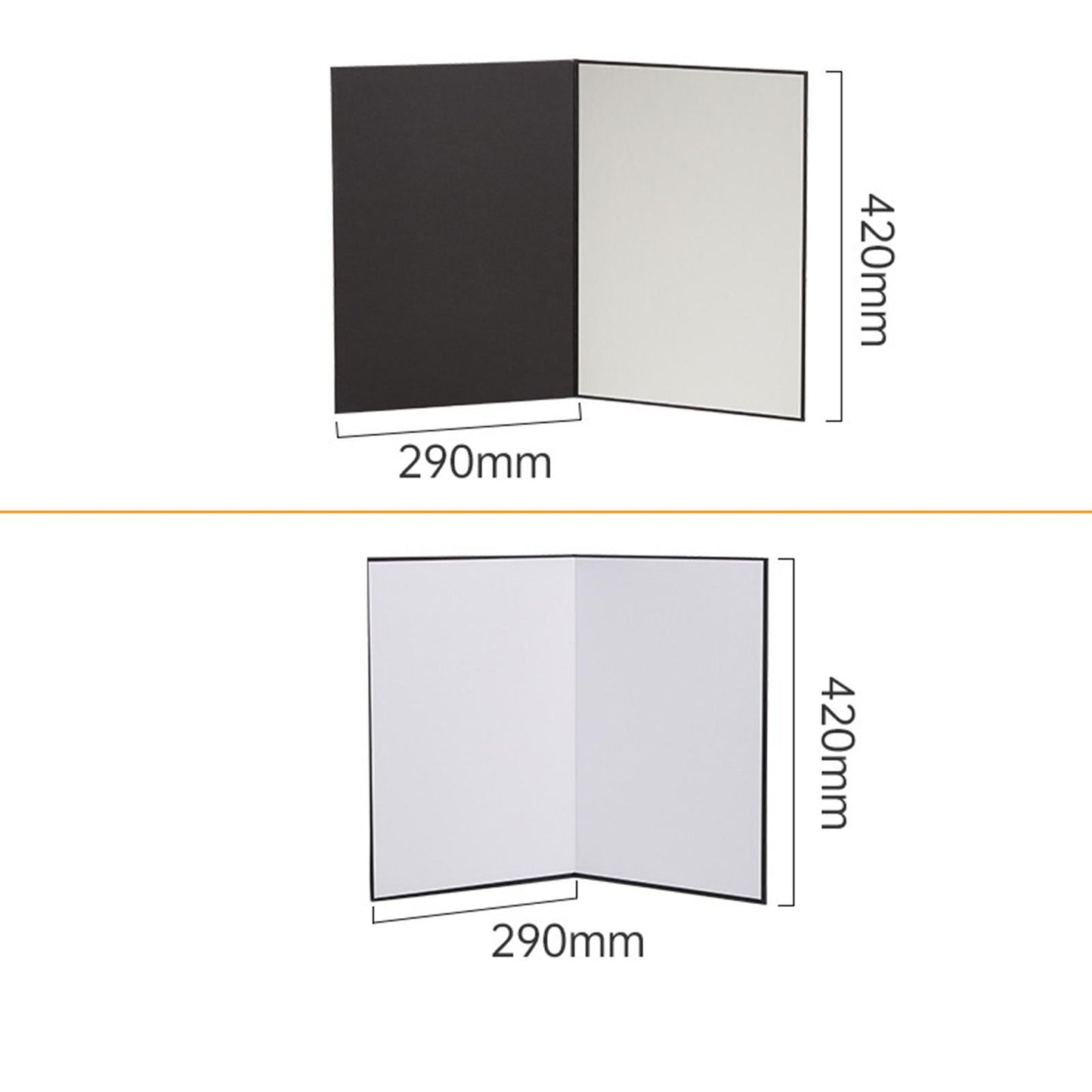 A3 Camera Photography Cardboard Folding Reflective Paper for Absorb Light black white silver