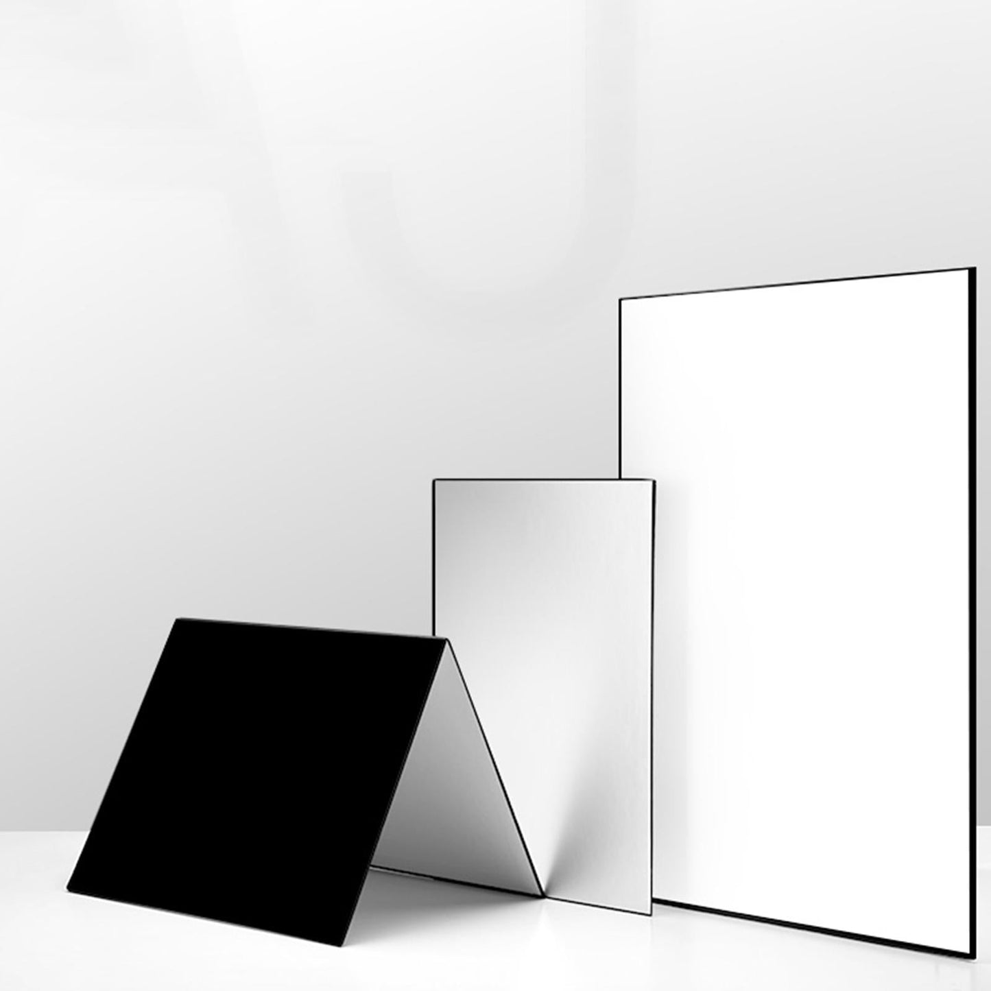 A3 Camera Photography Cardboard Folding Reflective Paper for Absorb Light black white silver