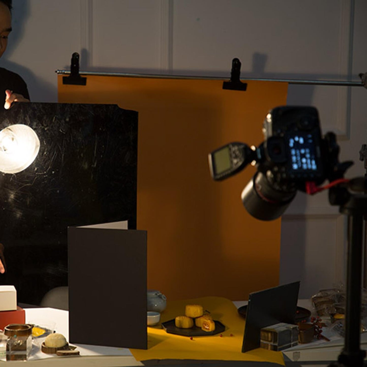 A3 Camera Photography Cardboard Folding Reflective Paper for Absorb Light black white gold