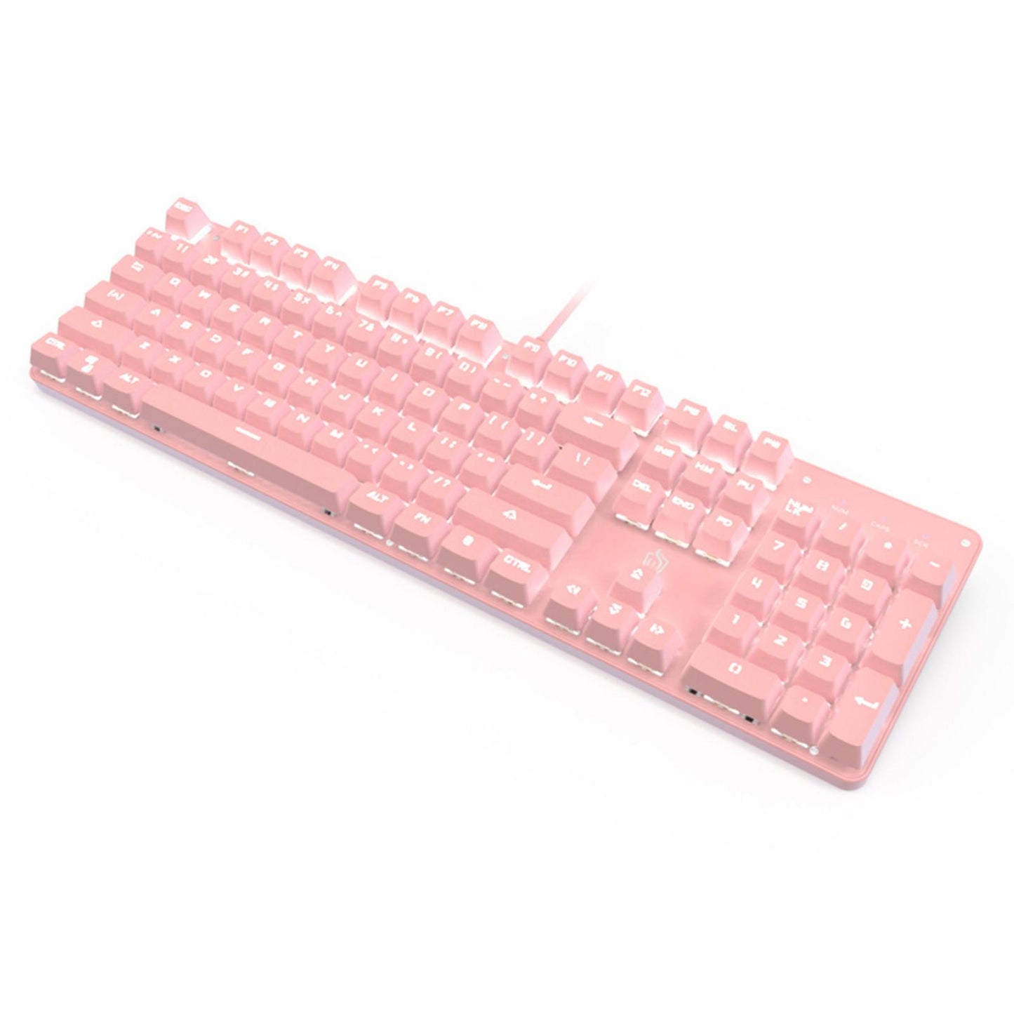 Wired Gaming Keyboard Ergonomic Pink Keyboard for Computer Gamer Square