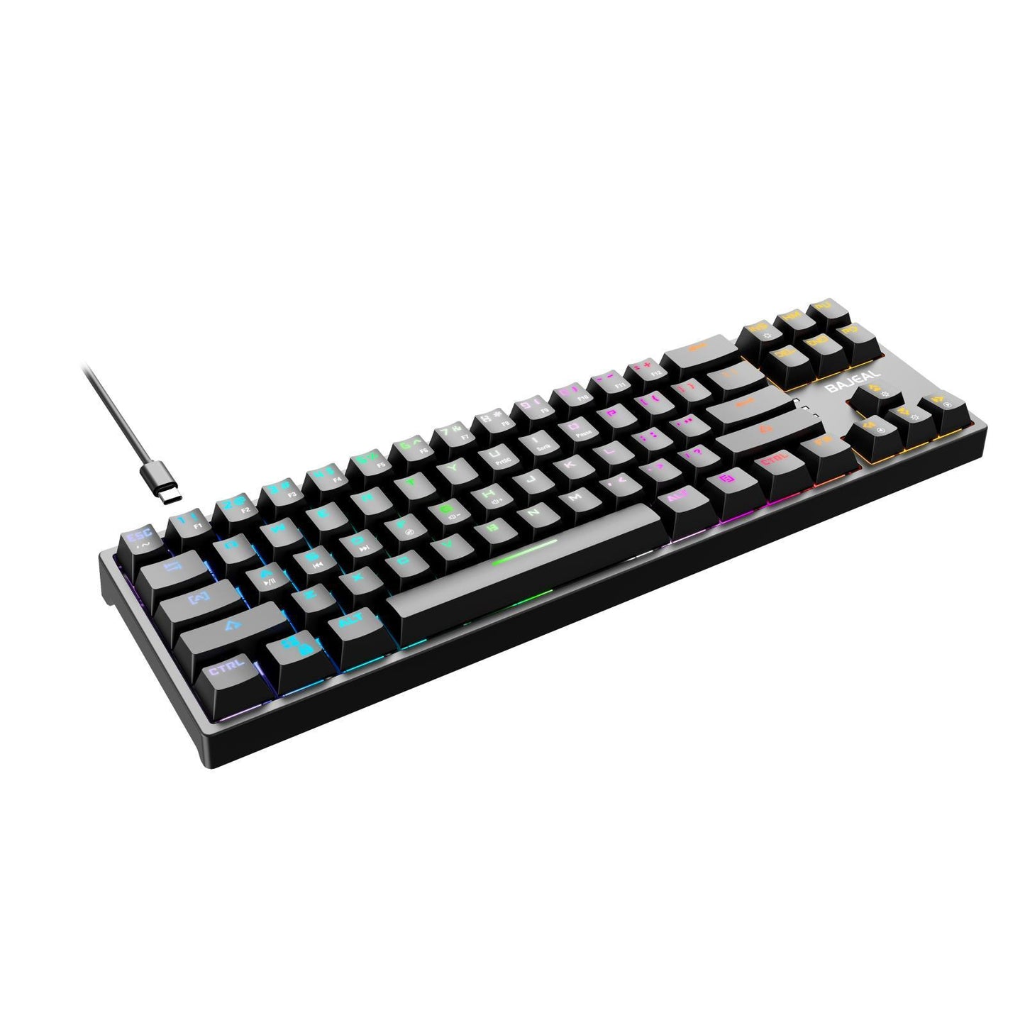 Wired Mechanical Gaming Keyboard Wired Keyboard 71-Key for Computer Desktop Black