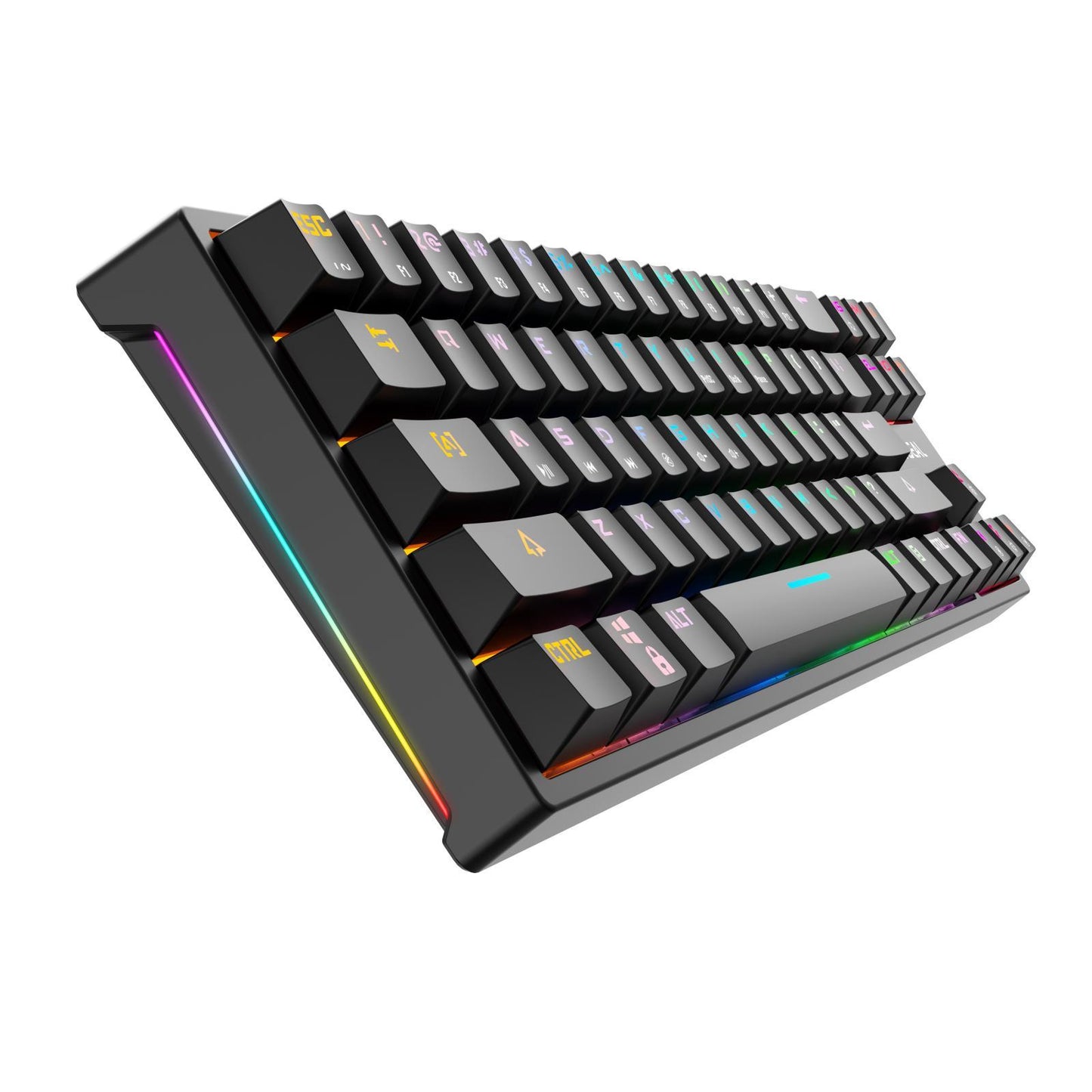 Wired Mechanical Gaming Keyboard Wired Keyboard 71-Key for Computer Desktop Black