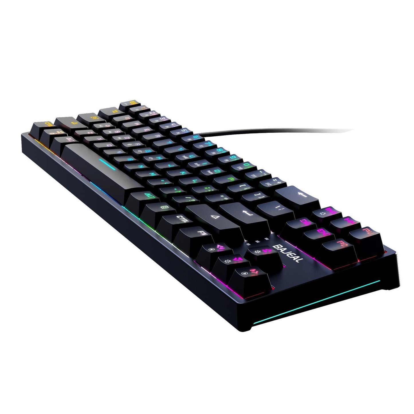 Wired Mechanical Gaming Keyboard Wired Keyboard 71-Key for Computer Desktop Black