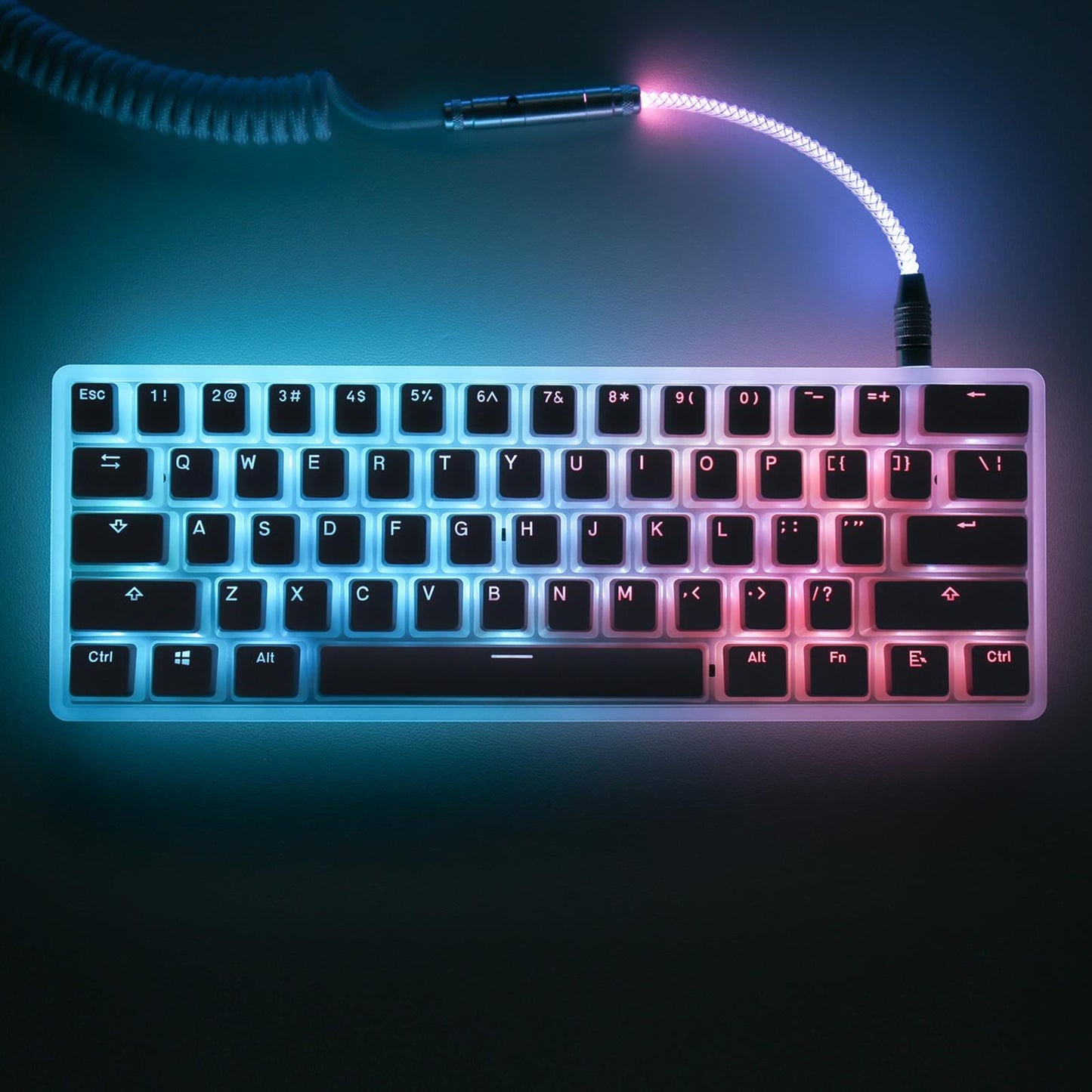 PBT Pudding Keycaps 108 KeysDoubleshot Keycap Set for PC Gaming White