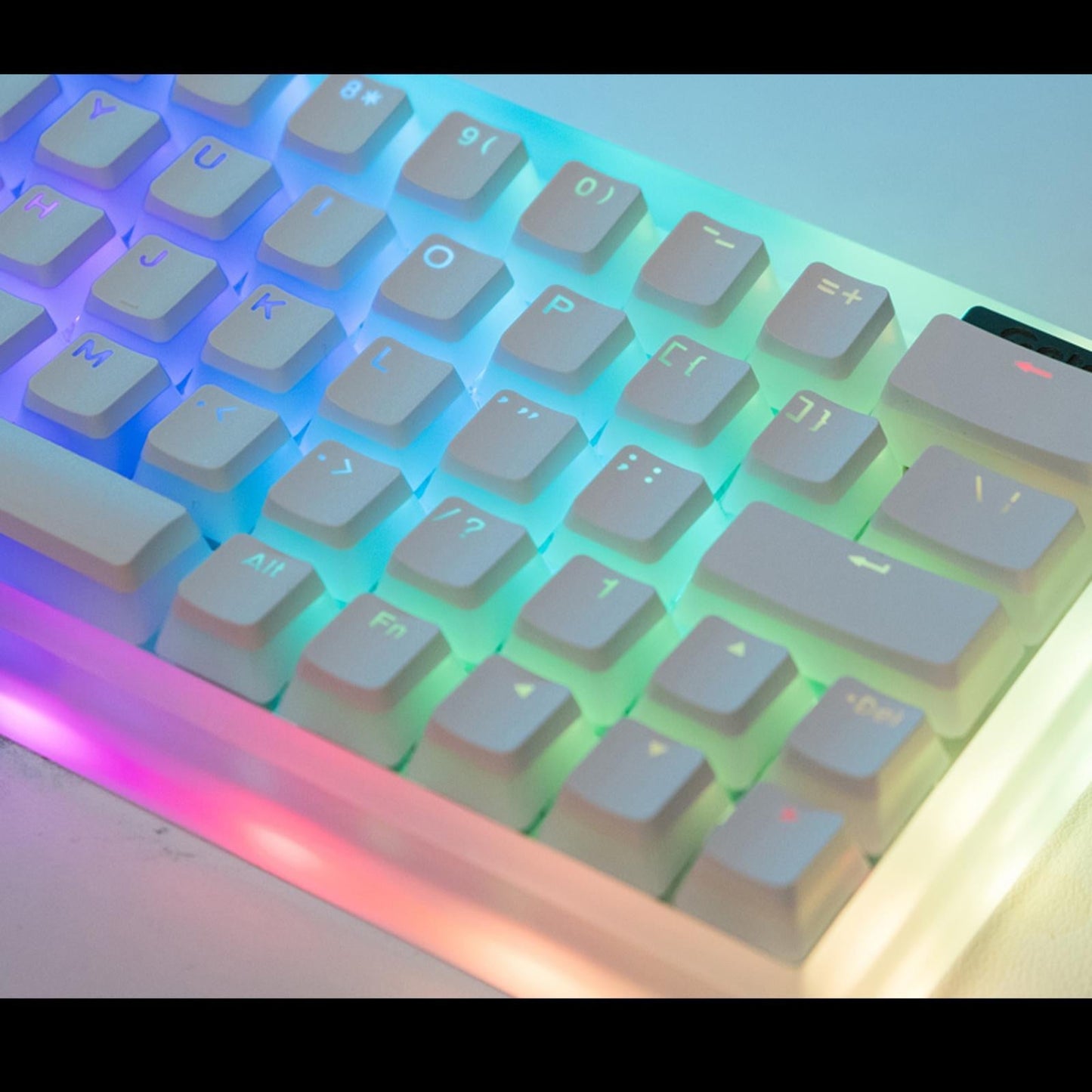 PBT Pudding Keycaps 108 KeysDoubleshot Keycap Set for PC Gaming White