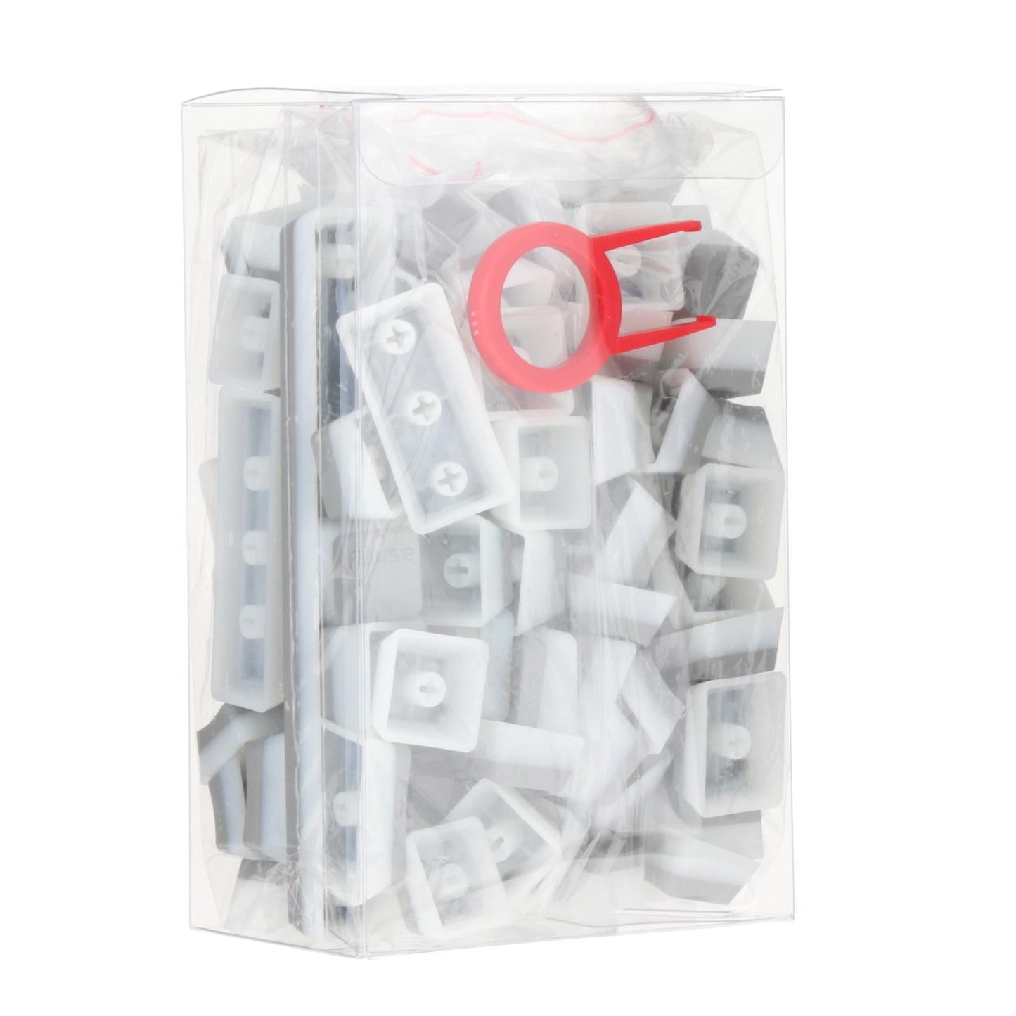PBT Pudding Keycaps 108 KeysDoubleshot Keycap Set for PC Gaming Silver Gray