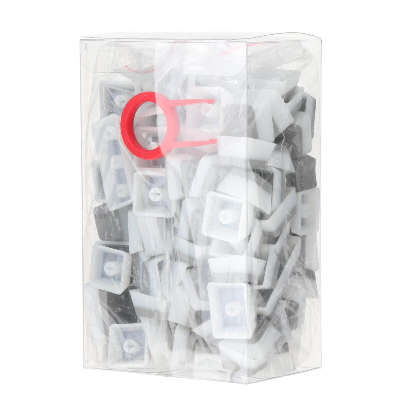 PBT Pudding Keycaps 108 KeysDoubleshot Keycap Set for PC Gaming Silver Gray