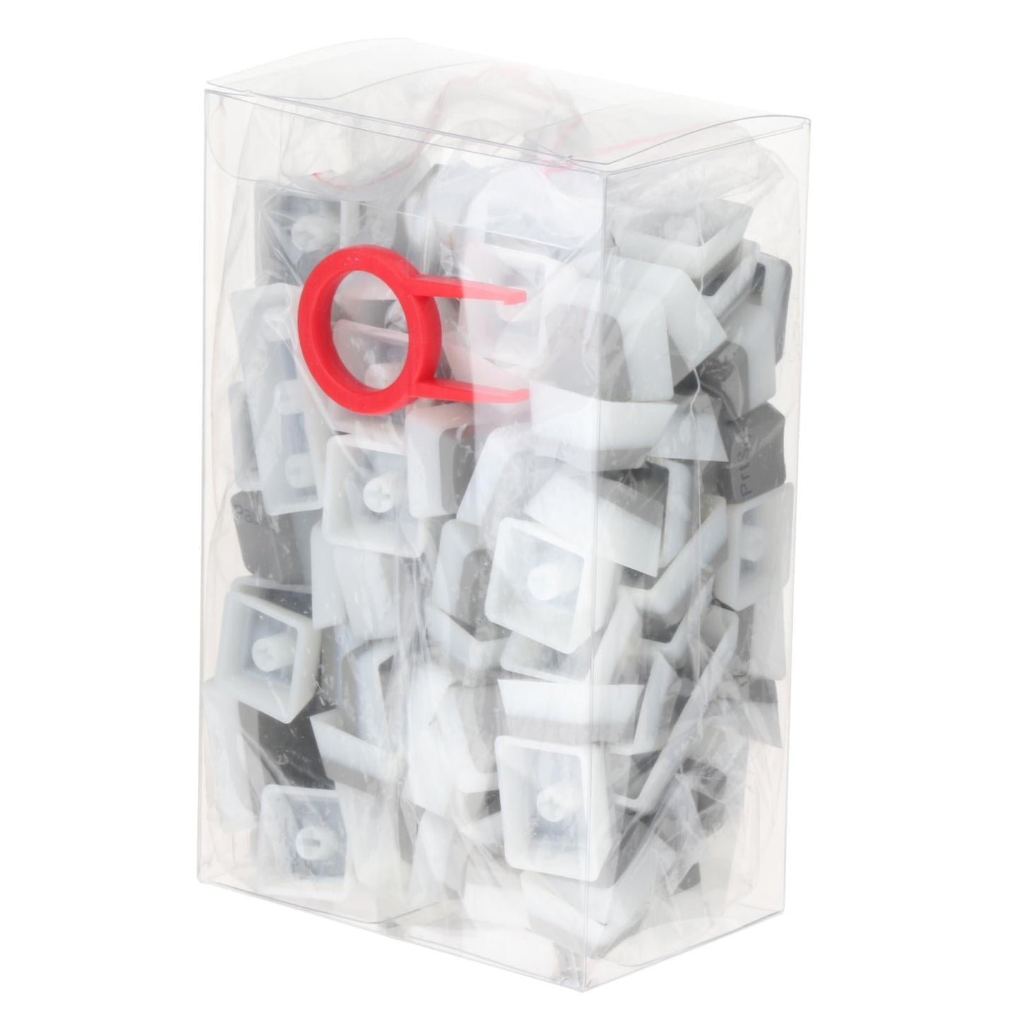 PBT Pudding Keycaps 108 KeysDoubleshot Keycap Set for PC Gaming Silver Gray