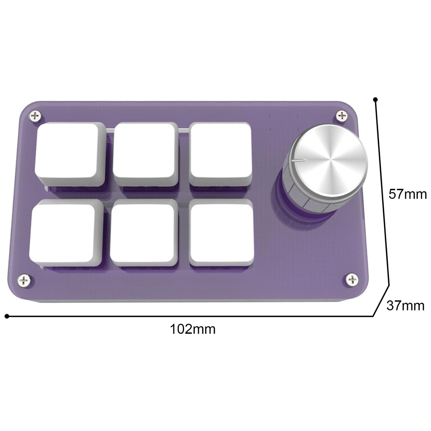 6Keys Mini Wired Mechanical Keyboard USB for E-Sports Computer Gaming Purple
