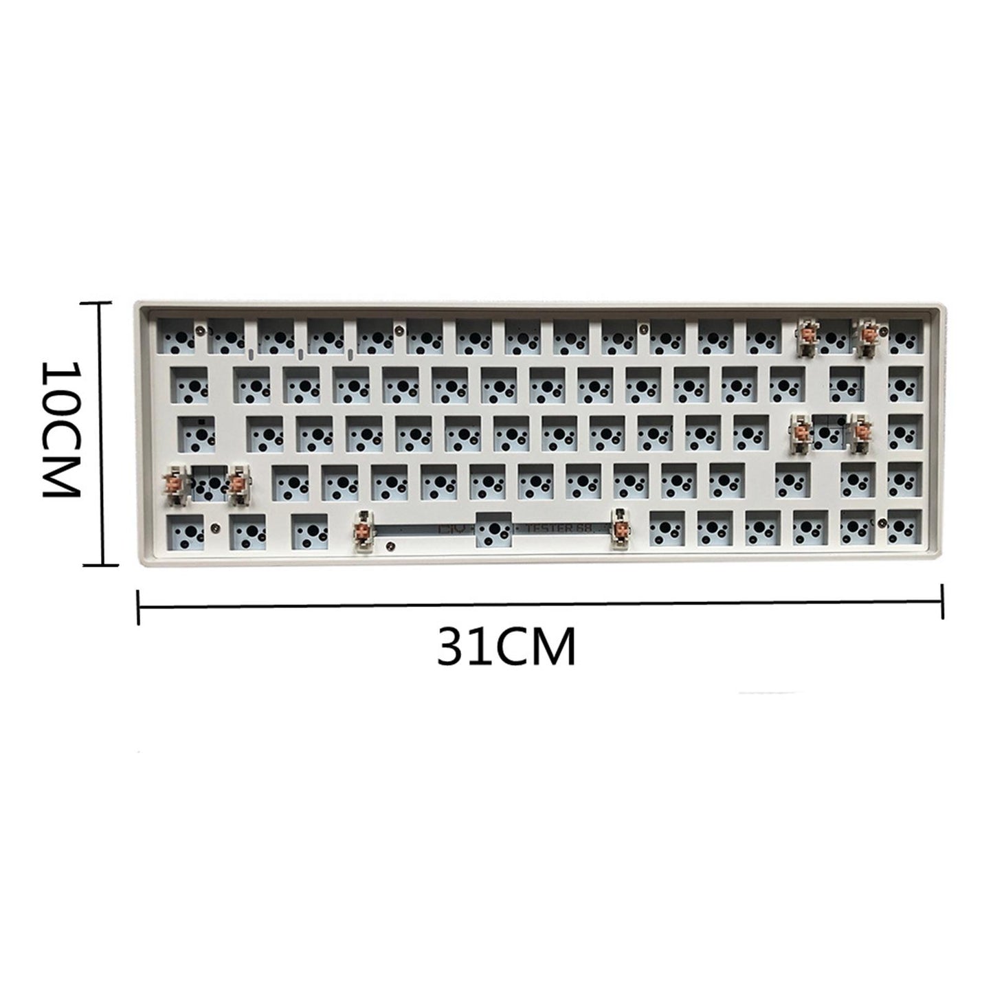 Mechanical Keyboard DIY Kit Hot-Swappable Shaft Base Axis for Windows PC White