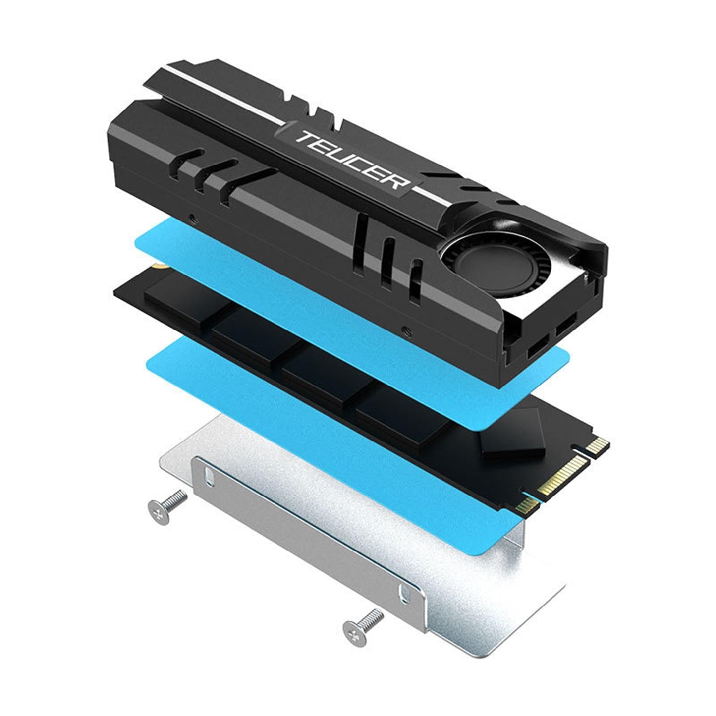 M.2 2280 SSD Heatsink 3Pin Mini Turbofan Heat Sink for PS5 Computer PC