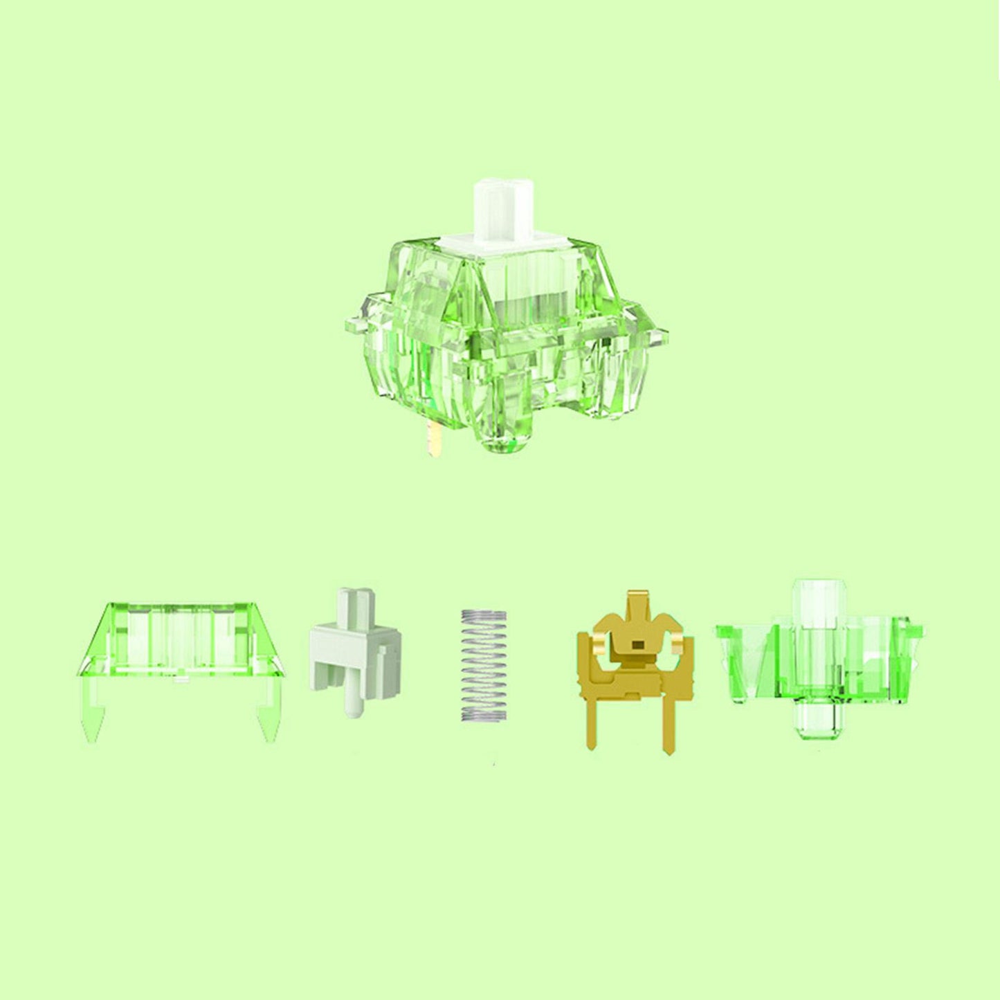 45x 3 Pin Diced Fruit Switch Set DIY Pre Lubed Switches Kiwifruit Switch