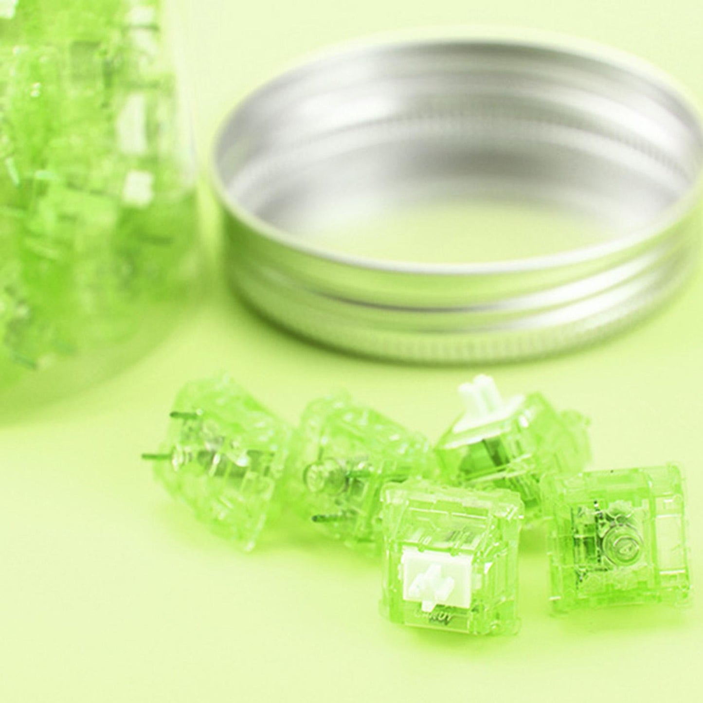 45x 3 Pin Diced Fruit Switch Set DIY Pre Lubed Switches Kiwifruit Switch