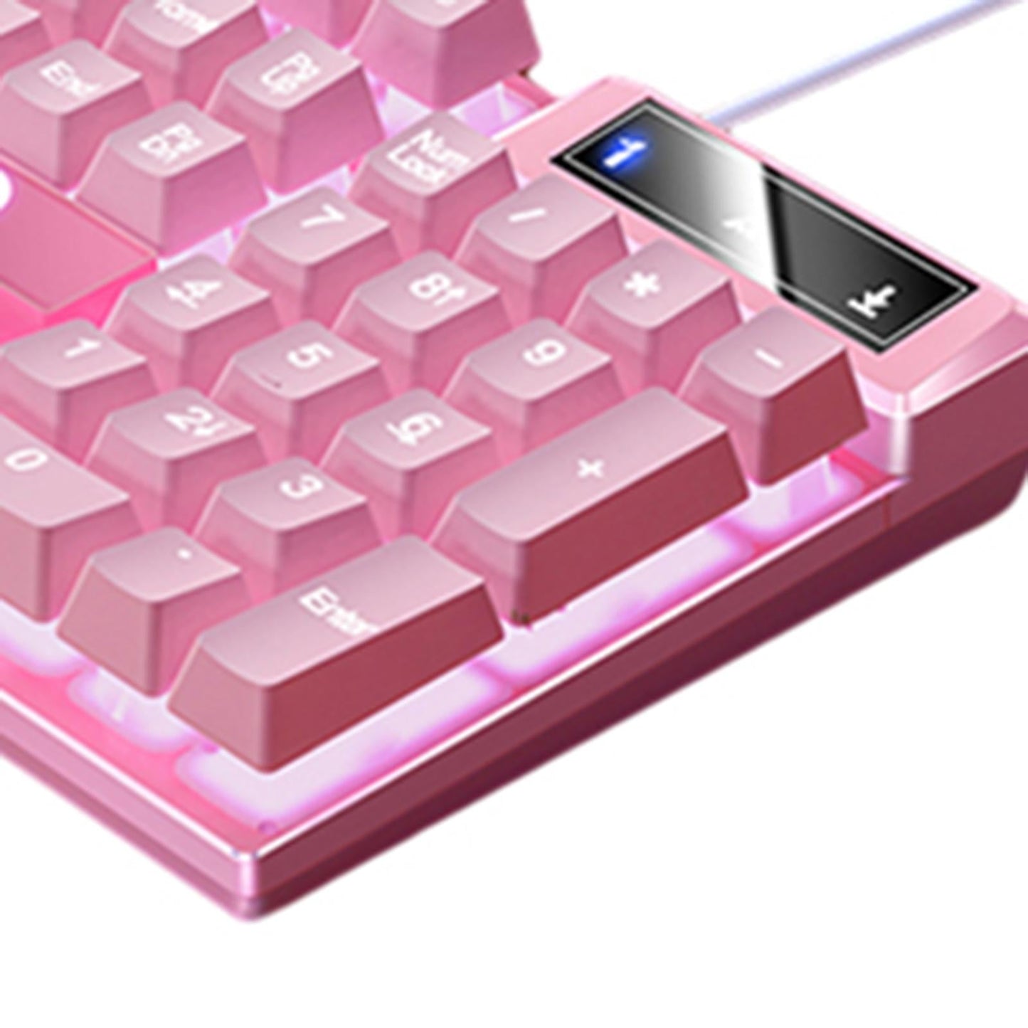 Mechanical Gaming Keyboard USB LED Lighting for Game Office Pink