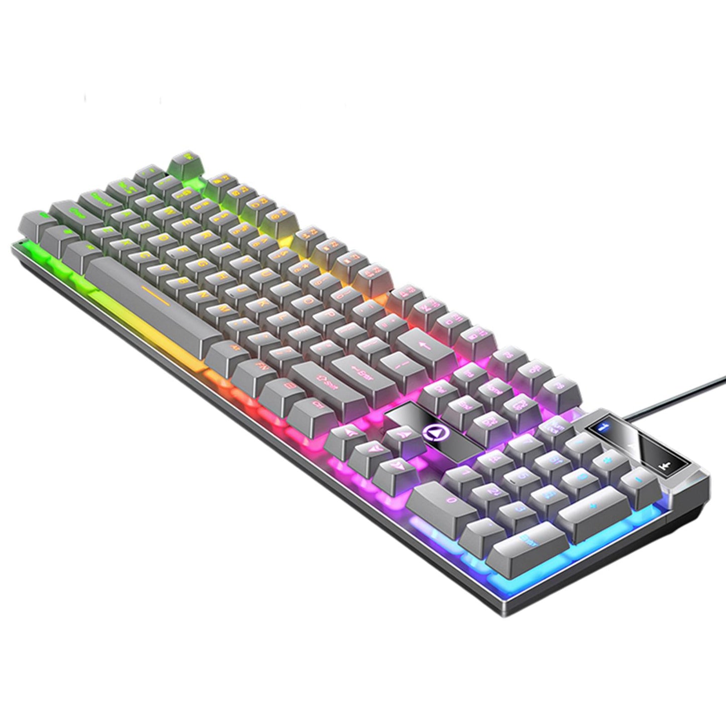Mechanical Gaming Keyboard USB RGB Backlit for PC Game Office Gray