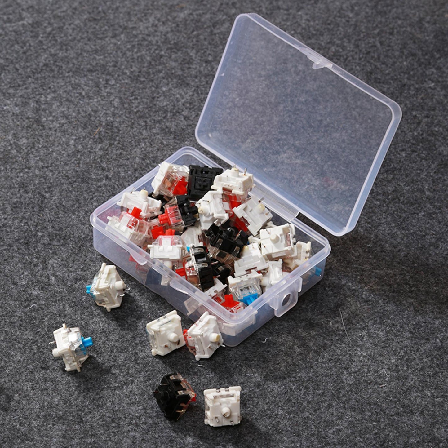 5Pcs Mechanical Keyboard Switch Storage Box Stackable for Keyboard DIY Grid