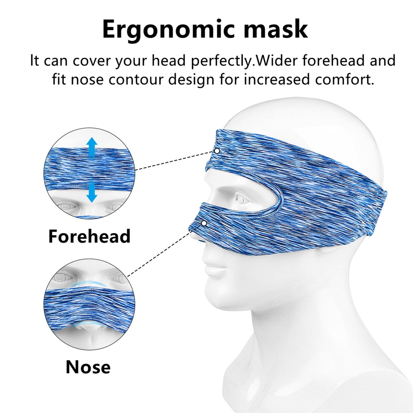 Virtual Reality VR Masks for Quest 2 Elastic Material Home Supplies Blue