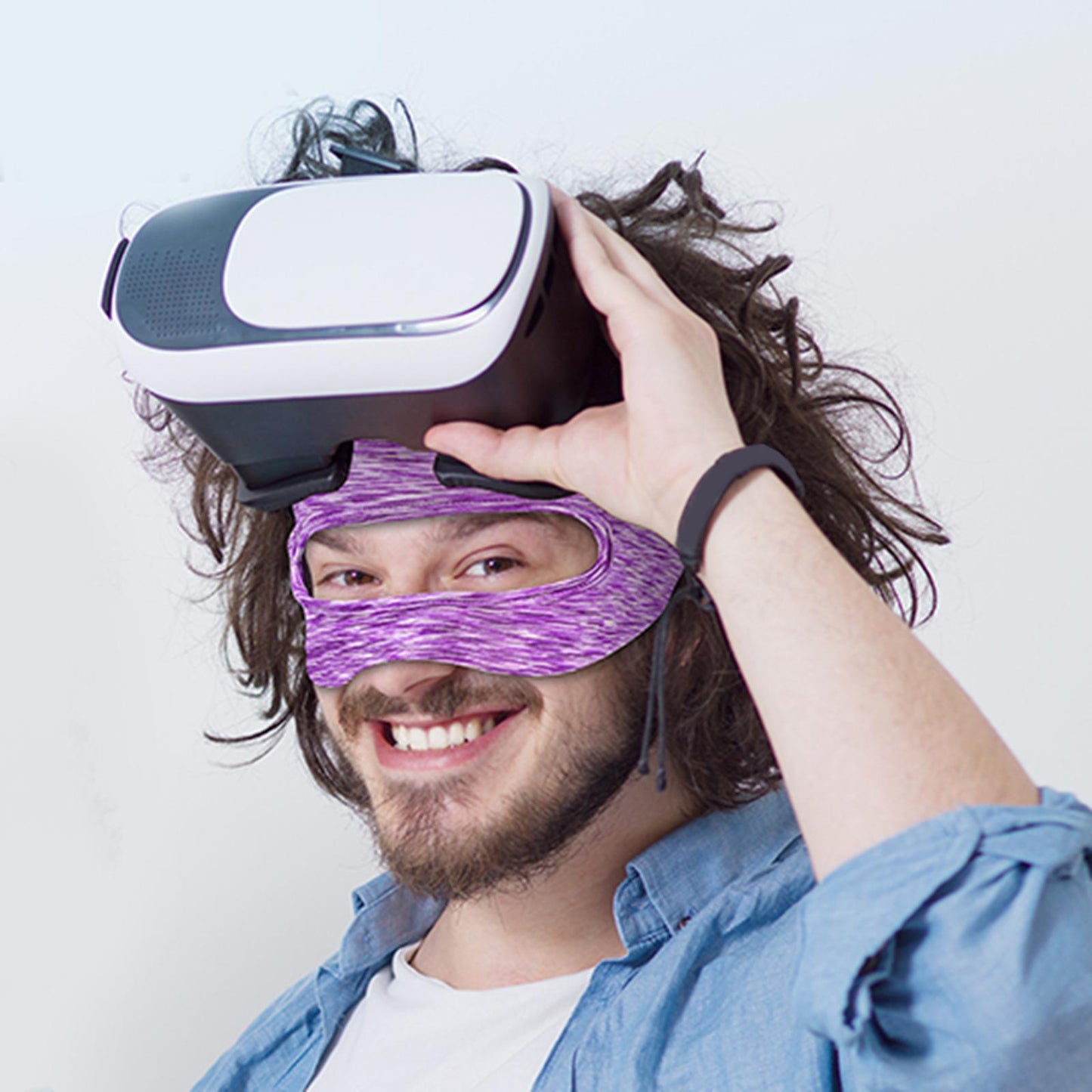 Virtual Reality VR Masks for Quest 2 Elastic Material Home Supplies Blue