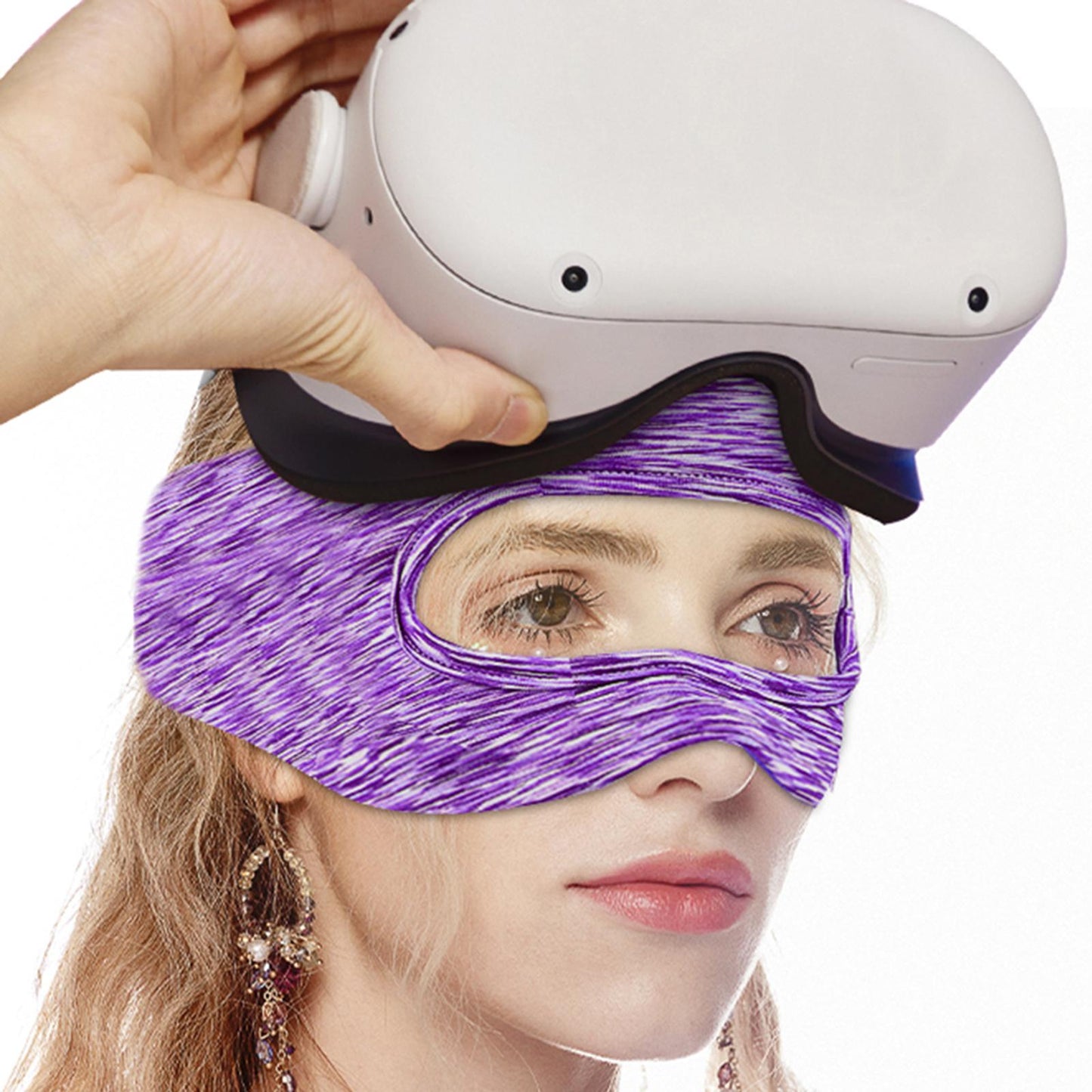 Virtual Reality VR Masks for Quest 2 Elastic Material Home Supplies Pink