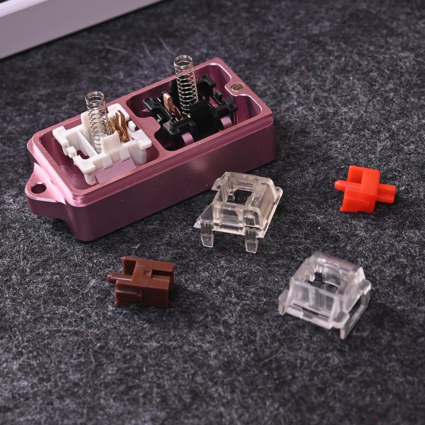 CNC Machined Aluminum Keycap Switch Opener Sliding Cover for Kailh Gray