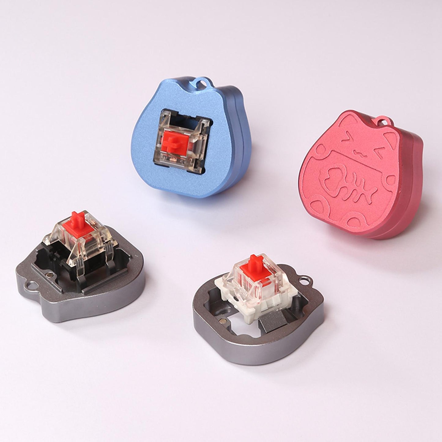 CNC Magnetic Switch Opener for Cherry Switches Mechanical Keyboards Grey