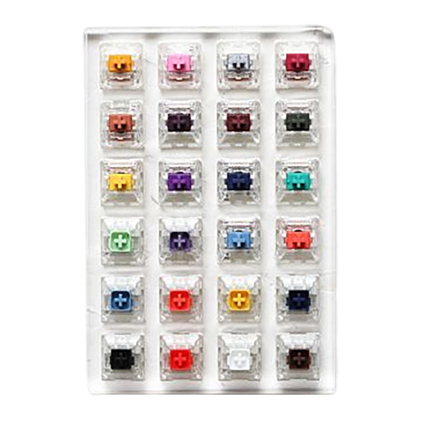 24 Switch Switches Tester with Clear Keycaps for Kailh Box Laptop Durable