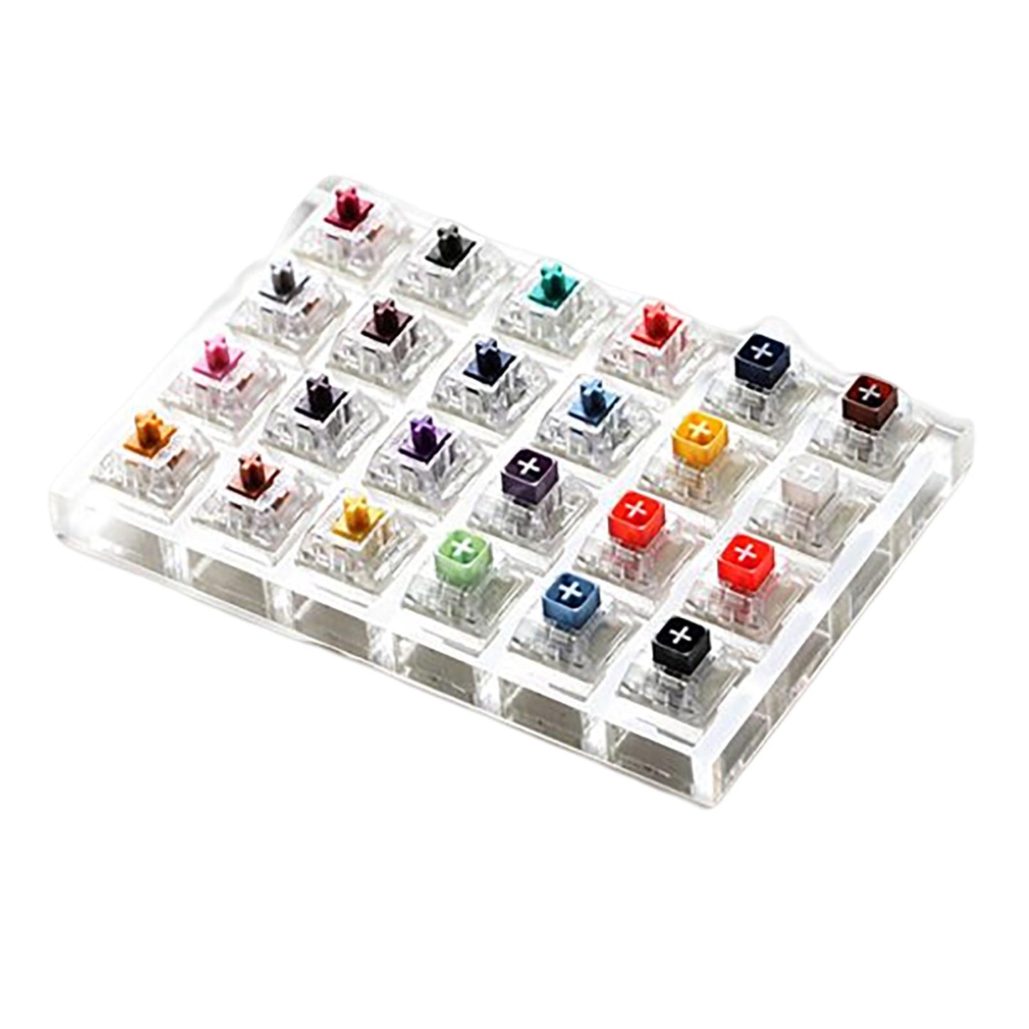 24 Switch Switches Tester with Clear Keycaps for Kailh Box Laptop Durable