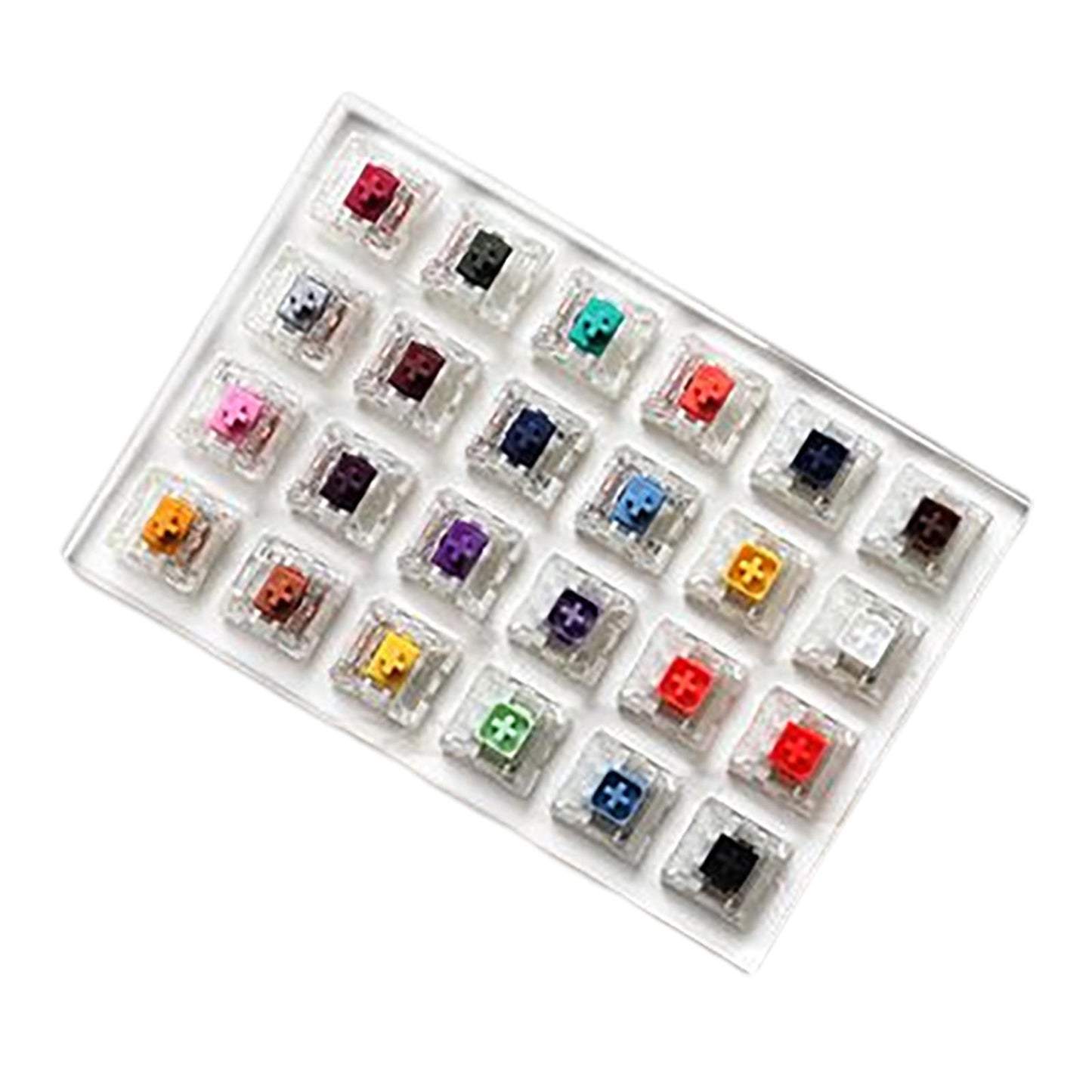 24 Switch Switches Tester with Clear Keycaps for Kailh Box Laptop Durable