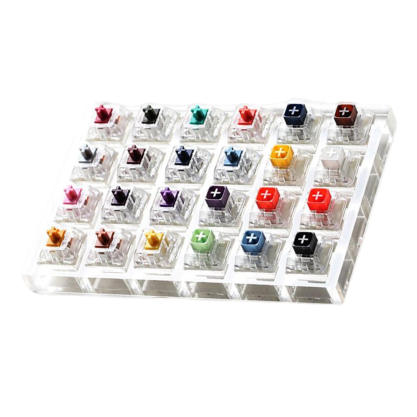 24 Switch Switches Tester with Clear Keycaps for Kailh Box Laptop Durable