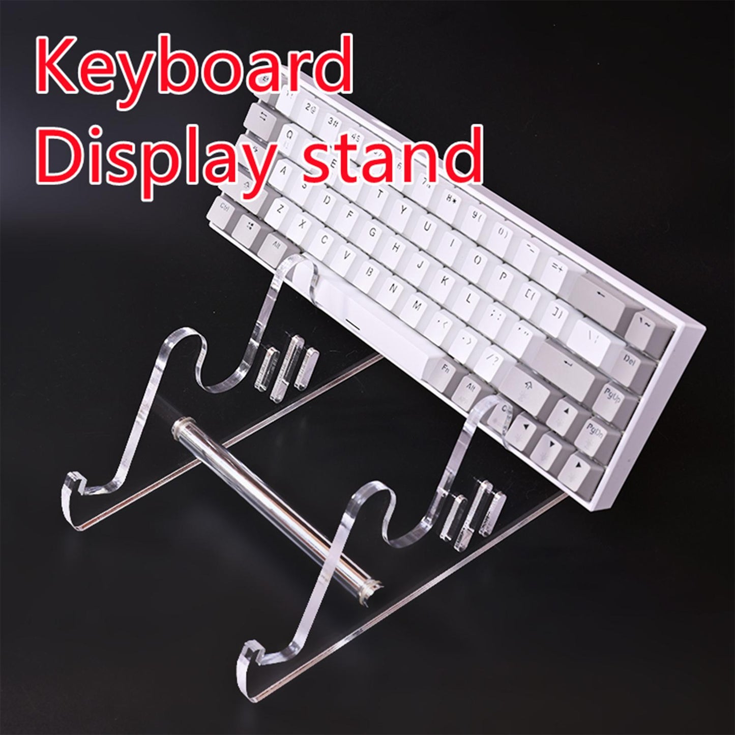 Full Transparent Mechanical Keyboard Stand Keyboard Display Stand 2 Slots