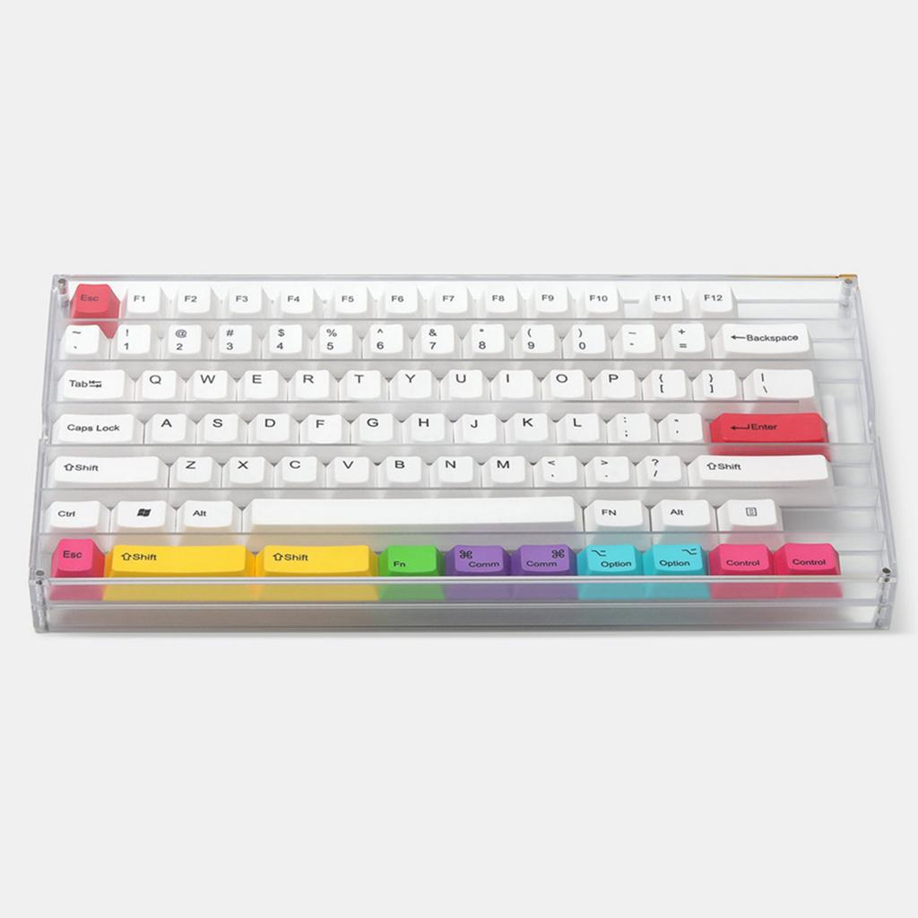 Clear 2 Layers Keycap Storage Box Dustproof DIY W/ Lid Container Organizer