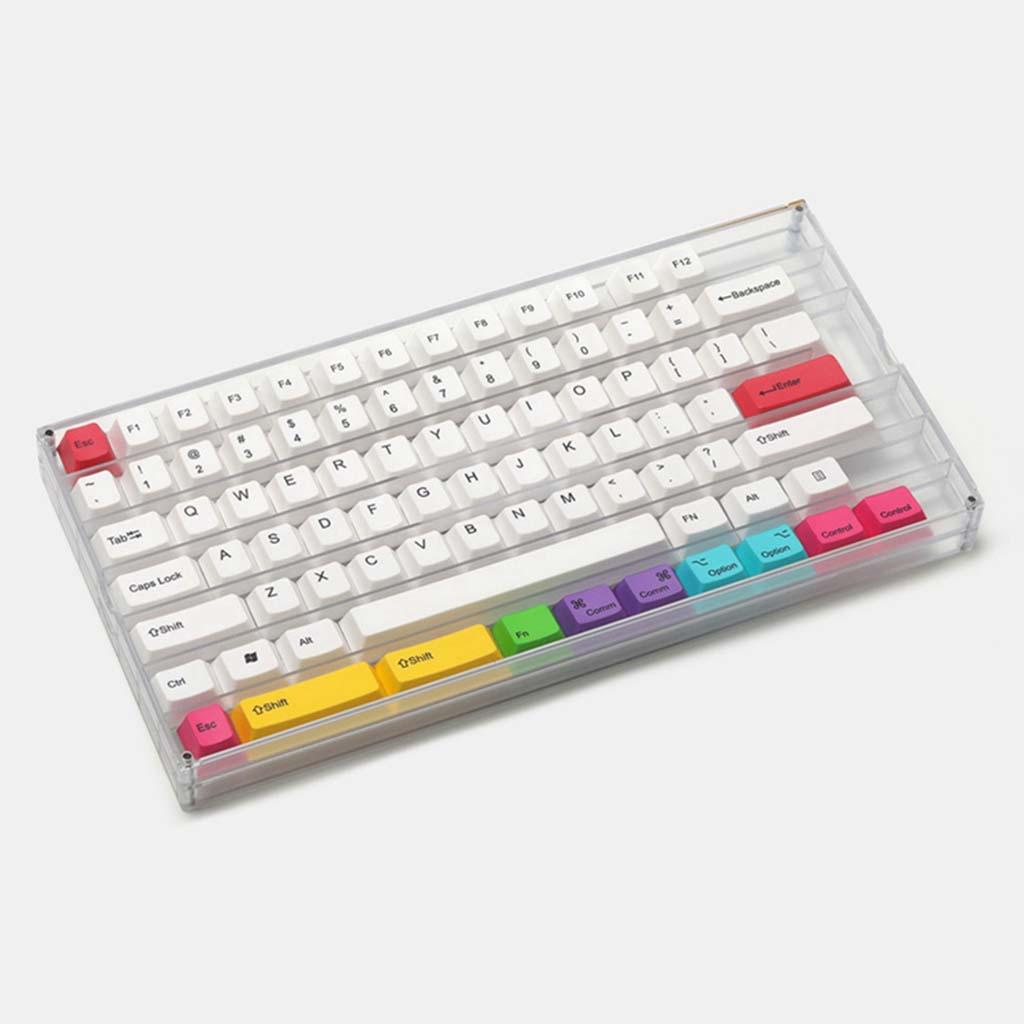 Clear 2 Layers Keycap Storage Box Dustproof DIY W/ Lid Container Organizer