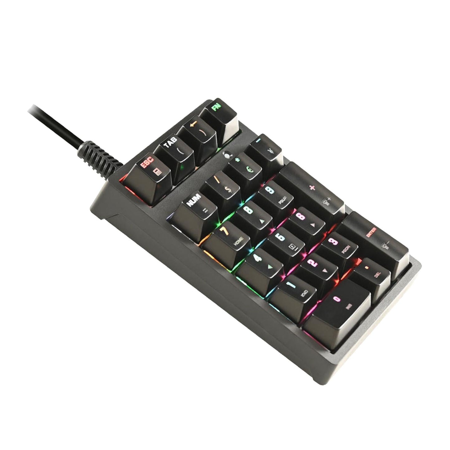 K21 Mini Numpad 21 Keys Plastic USB-C RGB Wired for Home Use Gaming Computer