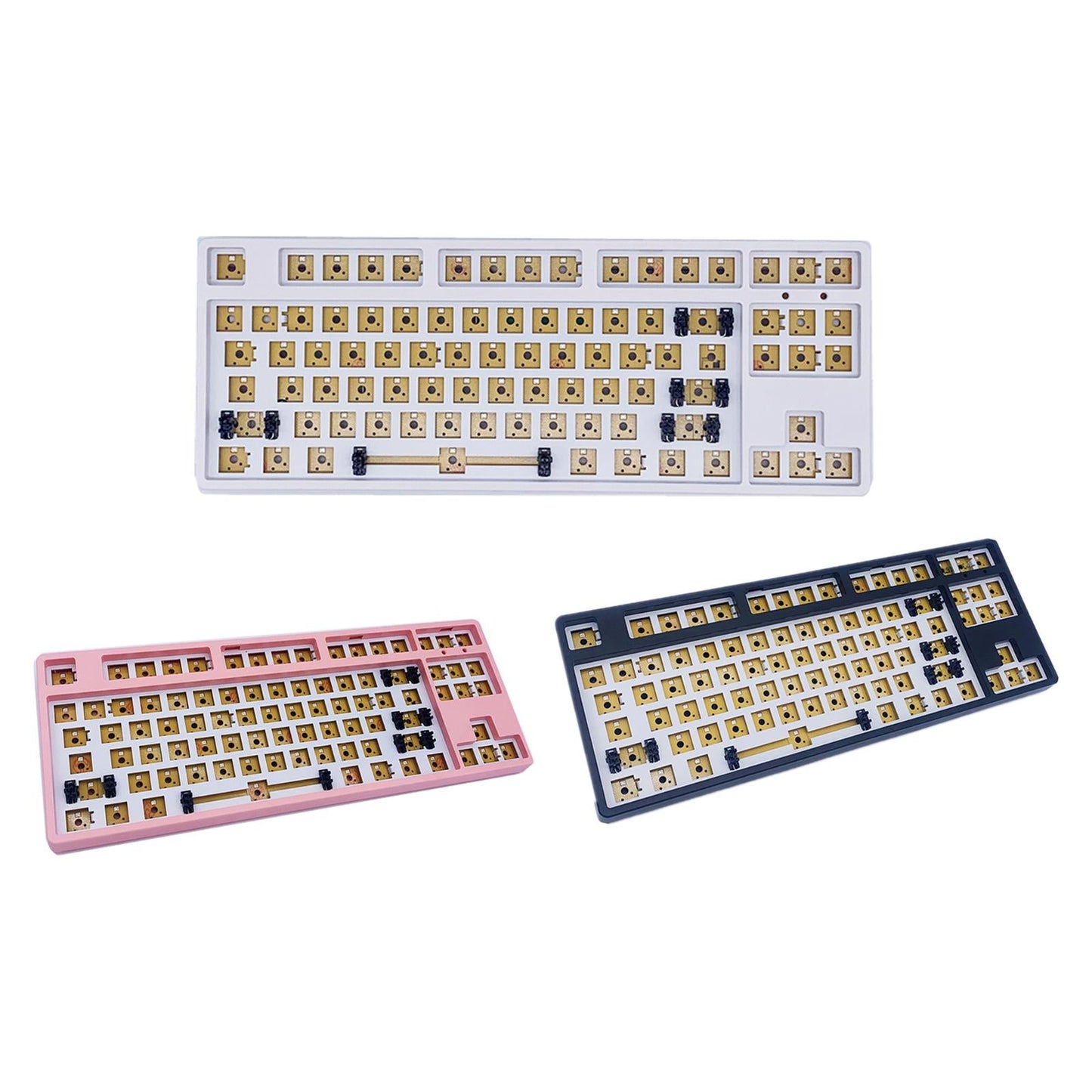 87 Key DIY Mechanical Keyboard Kit Hot-Swappable Switch Compact White