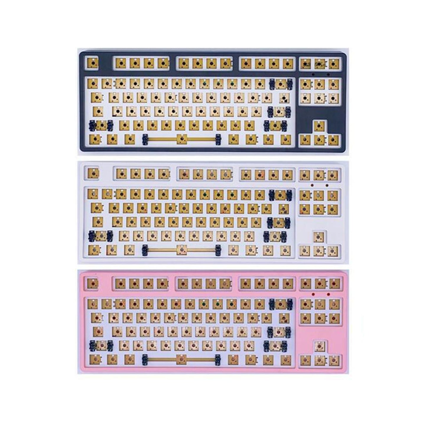 87 Key DIY Mechanical Keyboard Kit Hot-Swappable Switch Compact White
