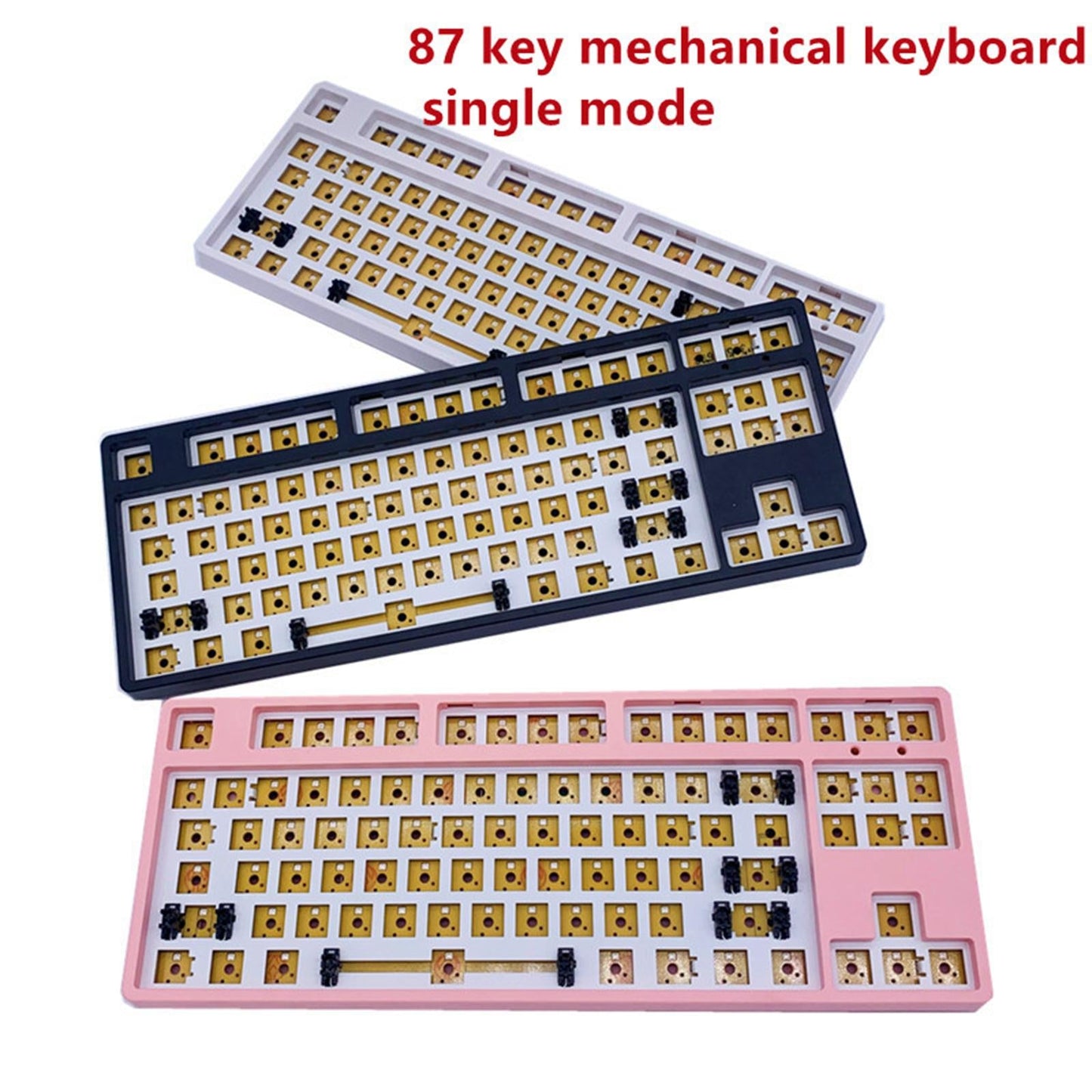87 Key DIY Mechanical Keyboard Kit Hot-Swappable Switch Compact White