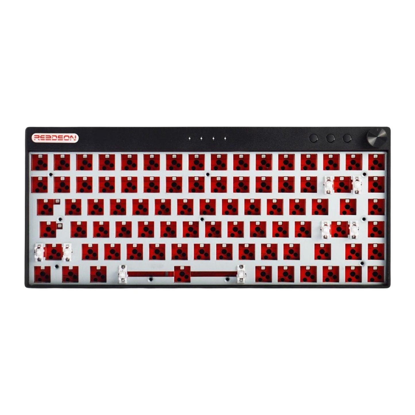 DIY Mechanical Keyboard Kit Wireless 2.4G Bluetooth 5.0 Type C for Office Black WL84 Plus