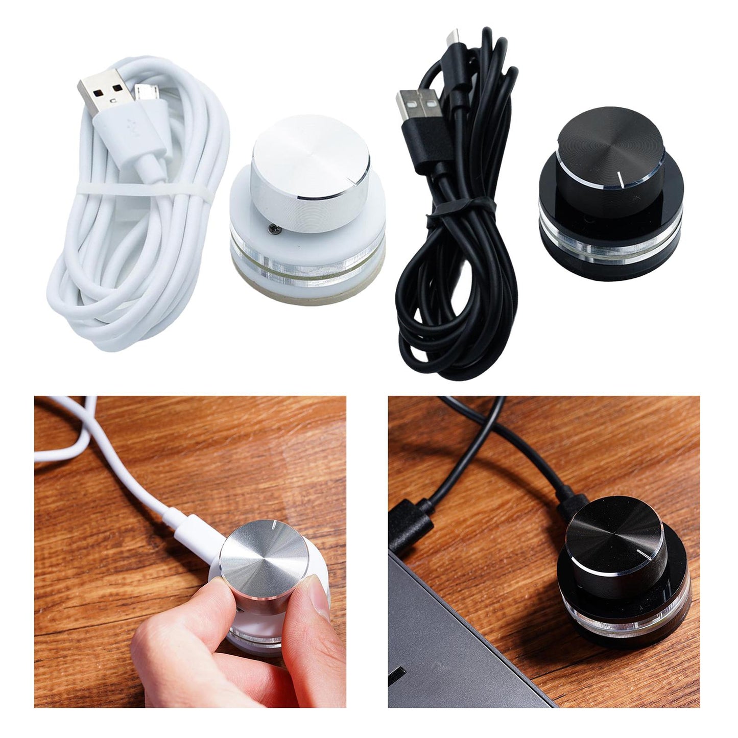 USB One-key Keyboard Knob Backlit Programming Keypad Custom Shortcut Black