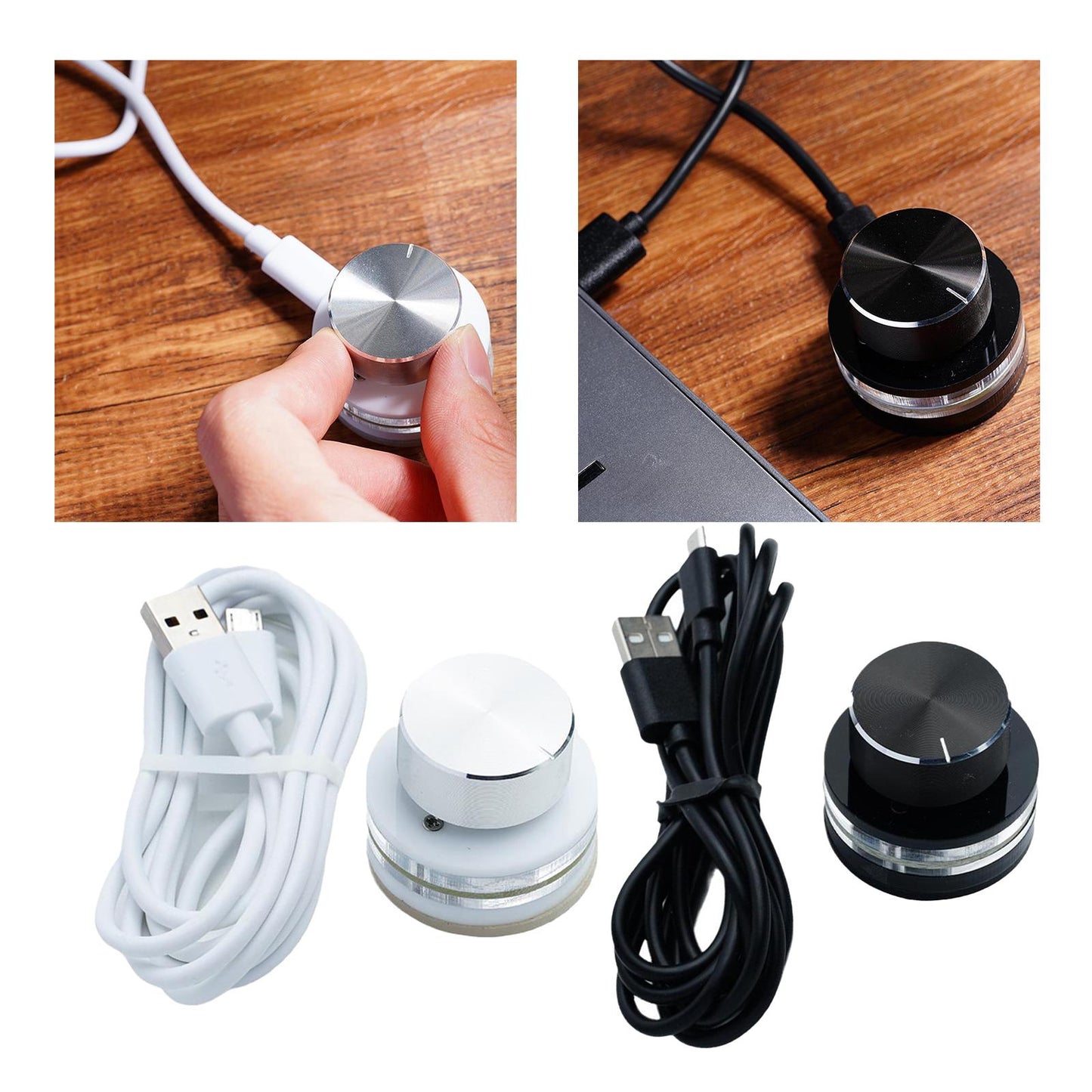 USB One-key Keyboard Knob Backlit Programming Keypad Custom Shortcut Black