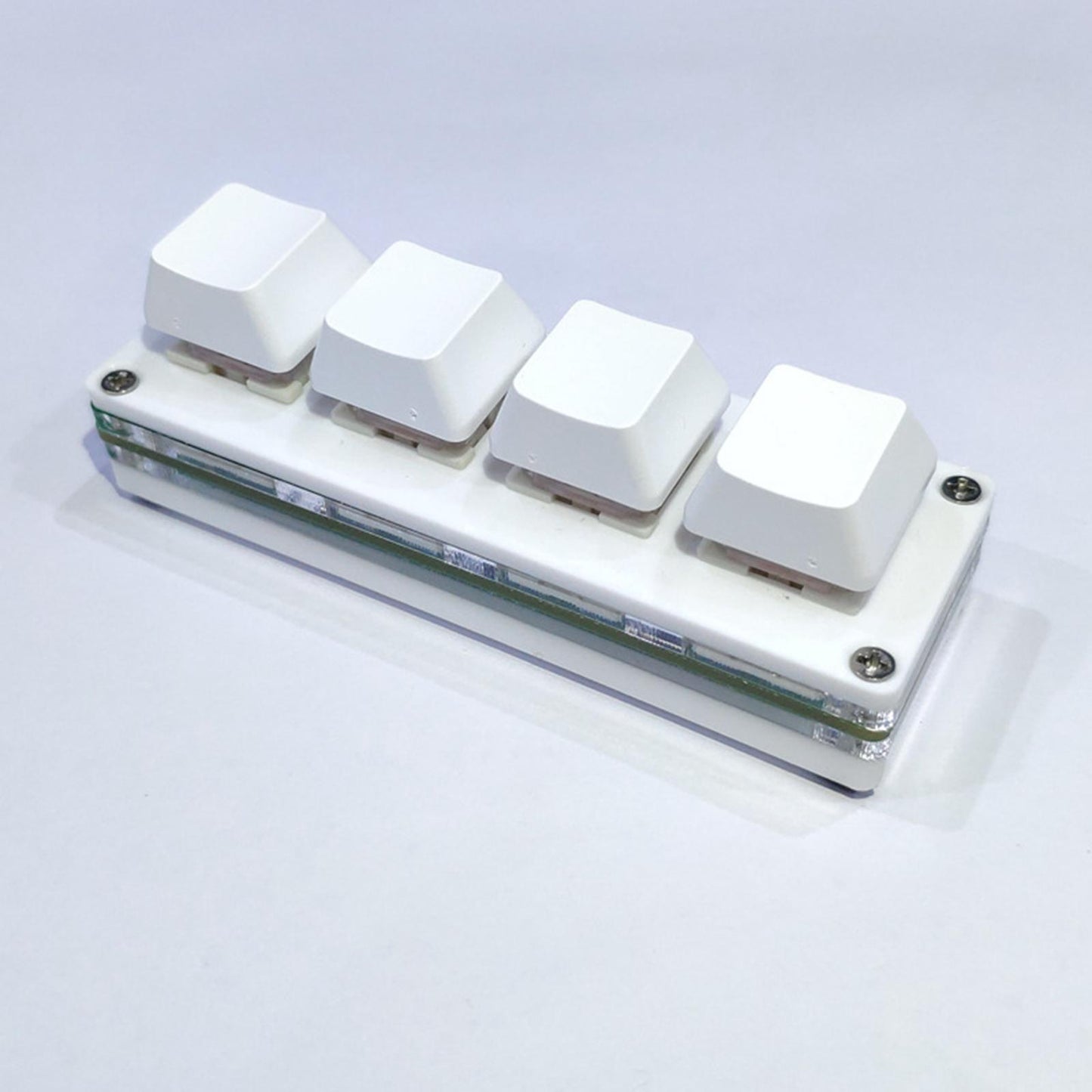 USB Mini 4 Keys Keyboard Programmable Hot Swap for Office Red Switch