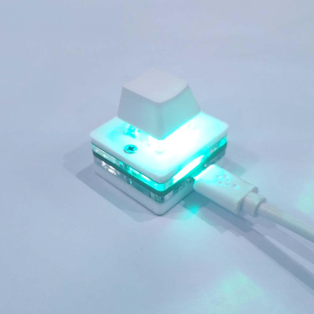 USB Mini 1 Key Keyboard Programming RGB Backlight for Office Red switch