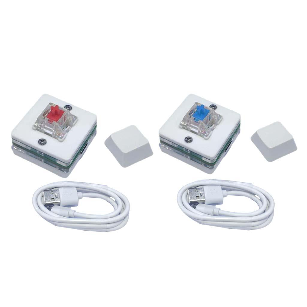 USB Mini 1 Key Keyboard Programming RGB Backlight for Office Red switch