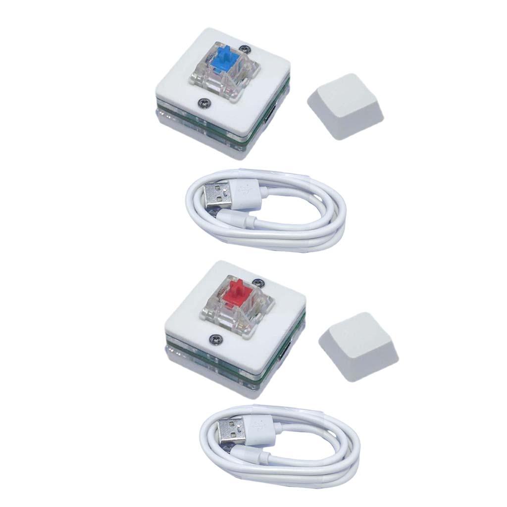 USB Mini 1 Key Keyboard Programming RGB Backlight for Office Red switch