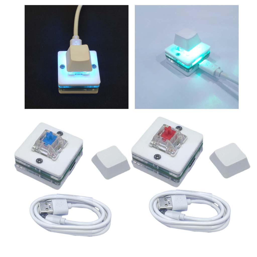 USB Mini 1 Key Keyboard Programming RGB Backlight for Office Red switch